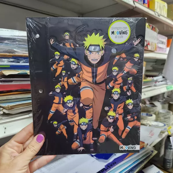 Carpeta Escolar dos tapas N°3 Mooving Naruto