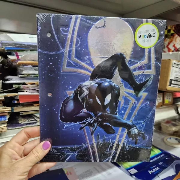 Carpeta Escolar dos tapas N°3 Mooving Spiderman