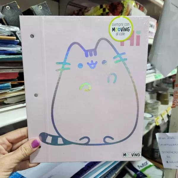 Carpeta Escolar dos tapas N°3 Mooving Pusheen