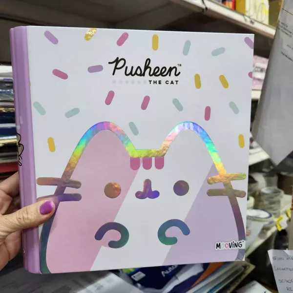 Carpeta Escolar N°3 aro de 40 Mooving Pusheen