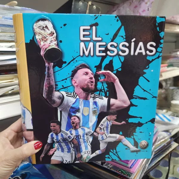 Carpeta Escolar N°3 aro de 40 Messi