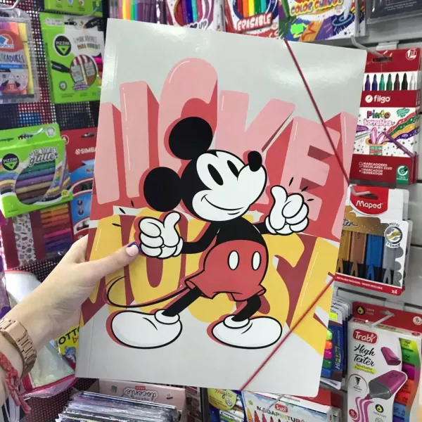 Carpeta 3 solapas Oficio Mooving Mickey Mouse