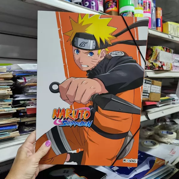 Carpeta 3 solapas Oficio Mooving Naruto