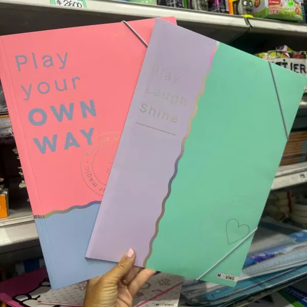 Carpeta 3 solapas Oficio Mooving Pastel 2026