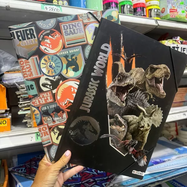 Carpeta 3 solapas Oficio Mooving Dino 2026