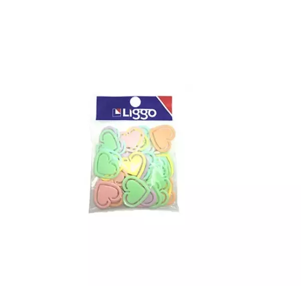 Clips Plastico Liggotrade Corazon.