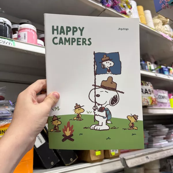 Cuaderno Rayado "Happy Campers" Snoopy