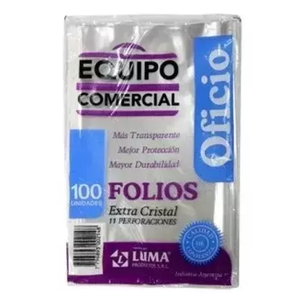 Folios Oficio margen blanco Luma x100