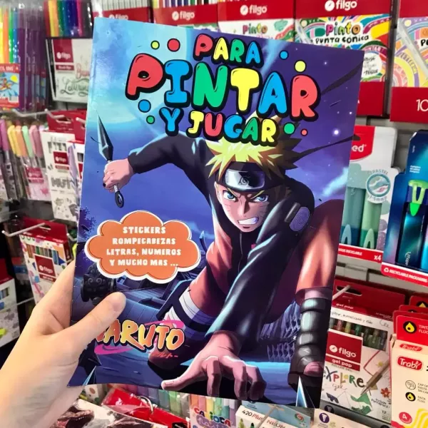 Libro para pintar Naruto