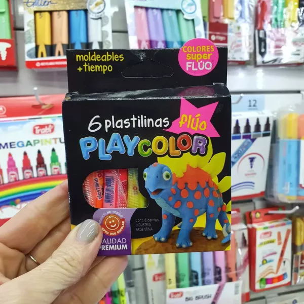 Plastilinas PlayColor Flúo x6