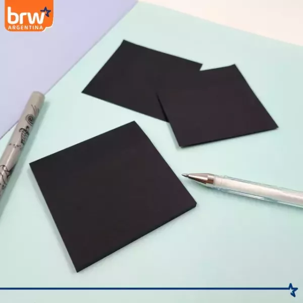 Notas adhesivas BRW - Diseño Negras - 76X76 BRW