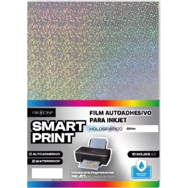 Papel Autoadhesivo Rexon A4 Holografico Stars