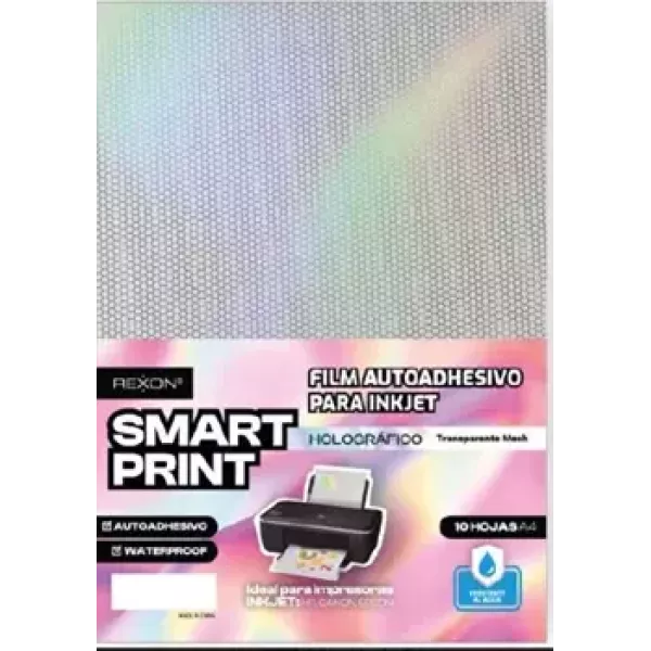 Papel Autoadhesivo Rexon A4 Transparente Mesh