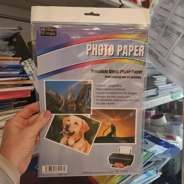 Papel Fotográfico A4  150 gr