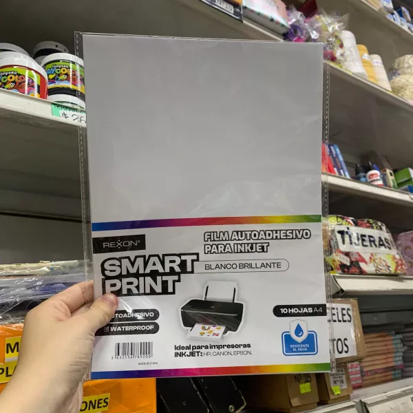 Papel Autoadhesivo Rexon A4 Blanco Brillo