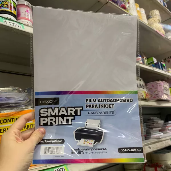 Papel Autoadhesivo Rexon A4 Transparente