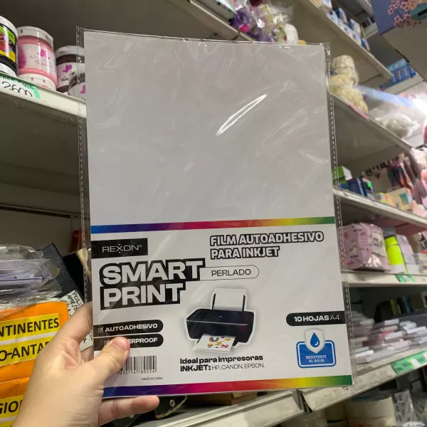 Papel Autoadhesivo Rexon A4 Perlado