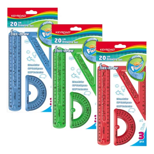 Set de geometría Flex 3 piezas Keyroad