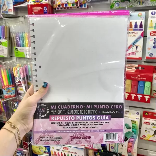 Repuesto Cuaderno A4 Mi Punto Cero x80 hojas PUNTOS GUÍA