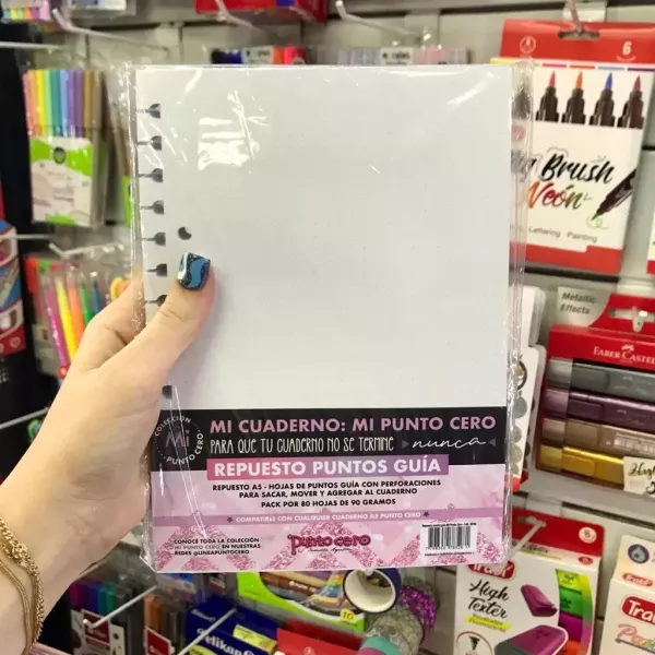 Repuesto Cuaderno A5 Mi Punto Cero x80 hojas PUNTOS GUÍA