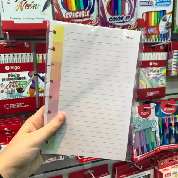 Repuesto Cuaderno A5 Decorline hojas RAYADAS