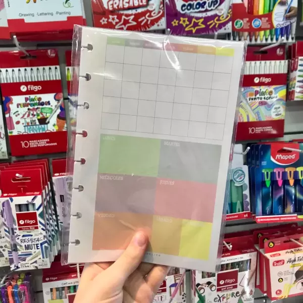 Repuesto Cuaderno A5 Decorline hojas lista de COMPRAS