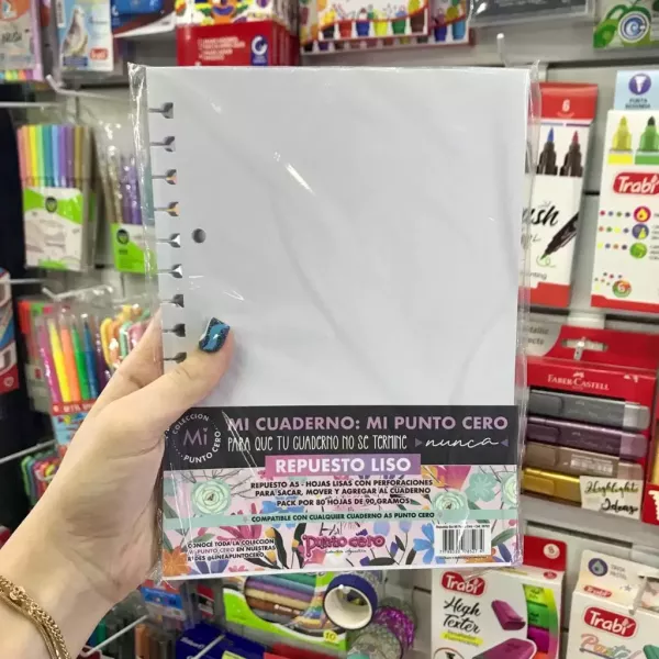 Repuesto Cuaderno A5 Mi Punto Cero x80 hojas LISAS