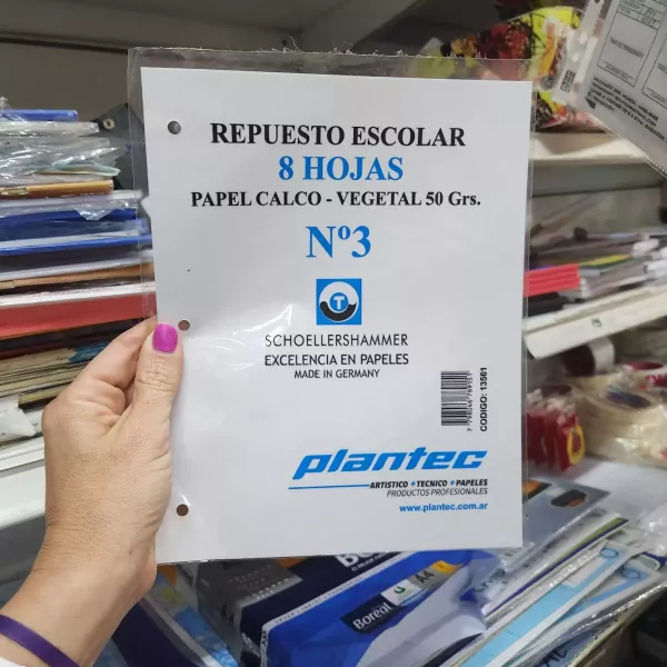 Repuesto de calcar Nro 3