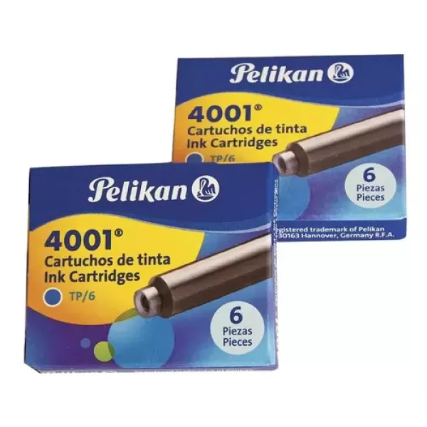 Cartucho Pelikan 4001 tinta azul x6