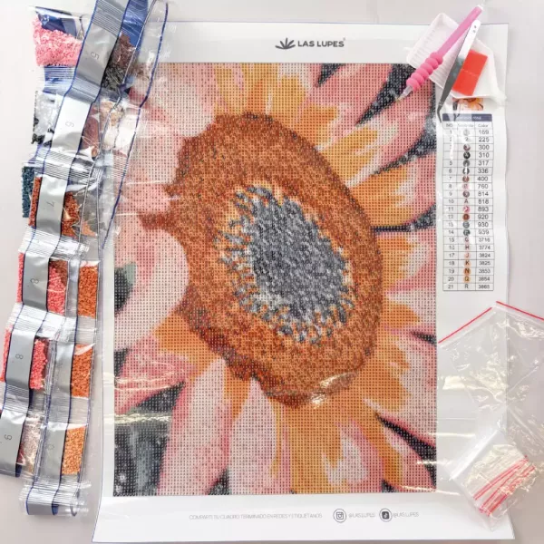 Kit Diamond Painting - Girasol Rosa