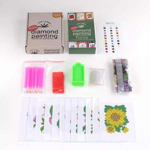 Kit Mini Diamond Painting - Flores