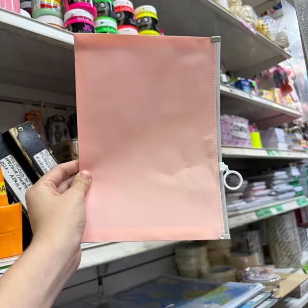 Sobre con cierre Rosa A5