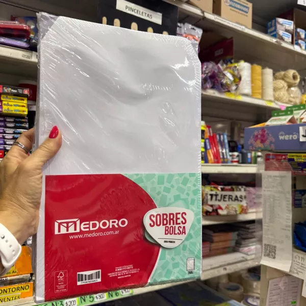 Sobre bolsa Blanco 23x32 (A4) 