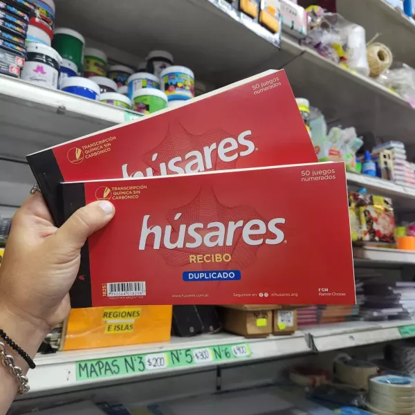 Talonario de Recibo duplicado Husares