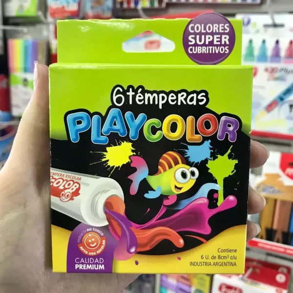 Temperas Playcolor Clásicas x6 