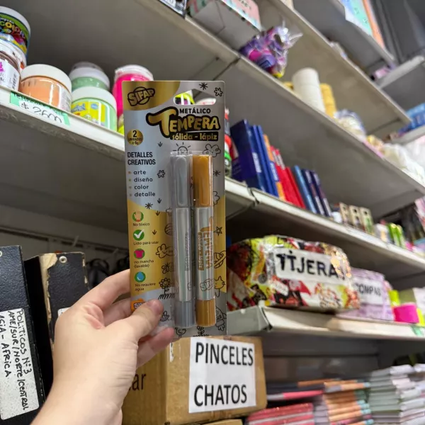 Tempera Lápiz sólida Sifap Metálico x2