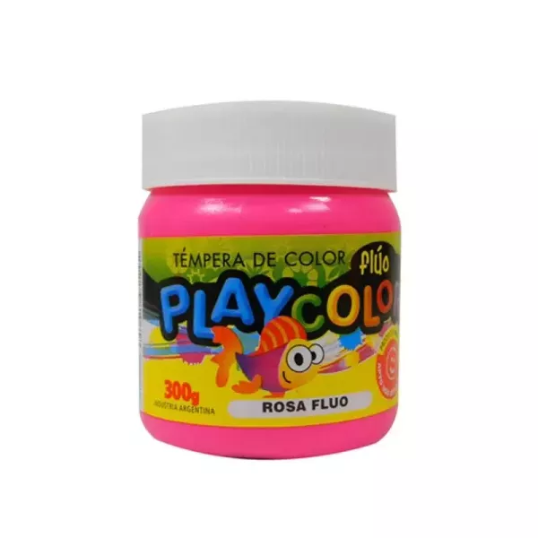 Tempera Playcolor Pote 300g Flúo Rosa