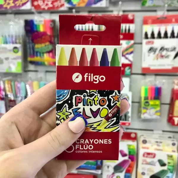 Crayones Filgo Pinto x6 Flúo