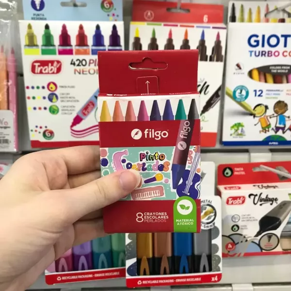 Crayones Filgo Pinto x8 Perlados