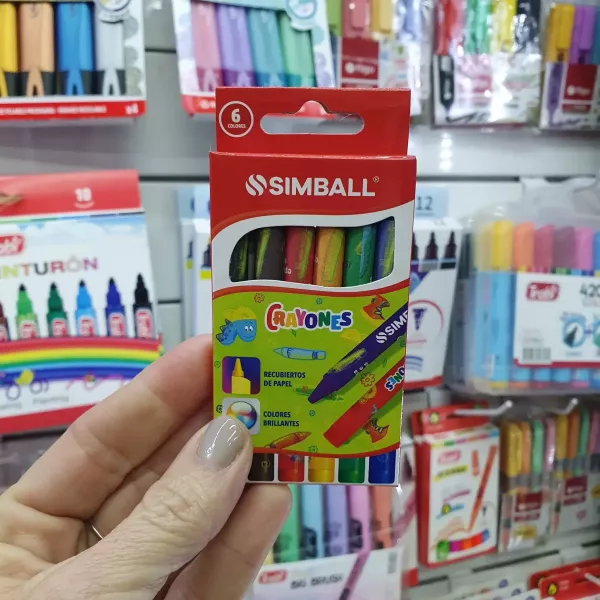 Crayones Simball x6 cortos