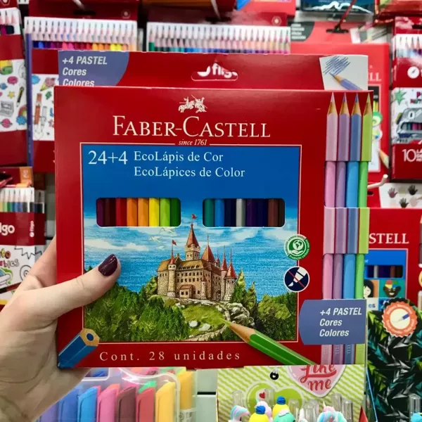 Lápices de colores Faber Castell x24 + 4