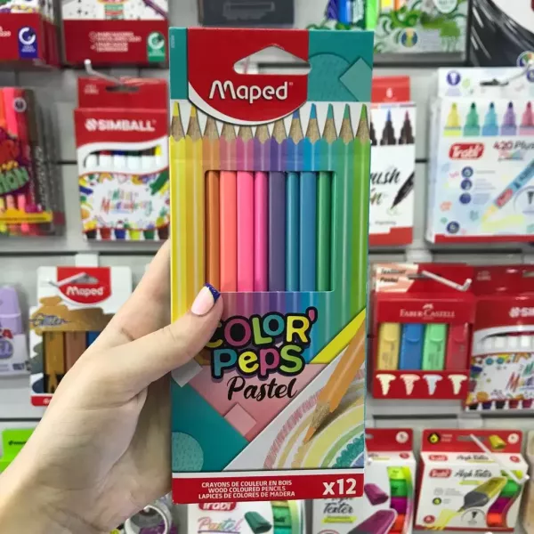 Lápices de colores Maped Color Peps Pastel x12