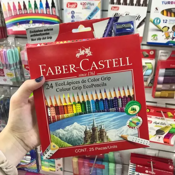 Lápices de colores Faber Castell Grip x24