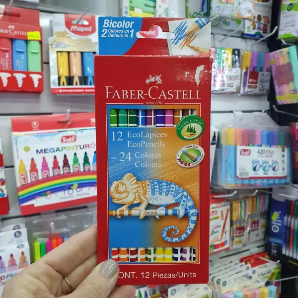 Lápices de colores Faber Castell Bicolor x12