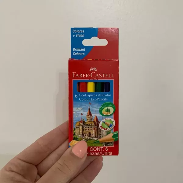 Lápices de colores Faber Castell Cortos x6