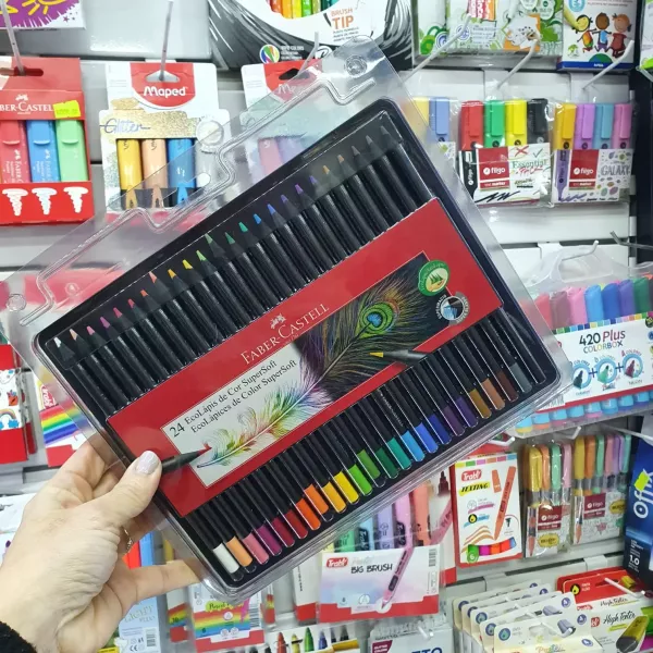 Lápices de colores Faber Castell Supersoft  x24