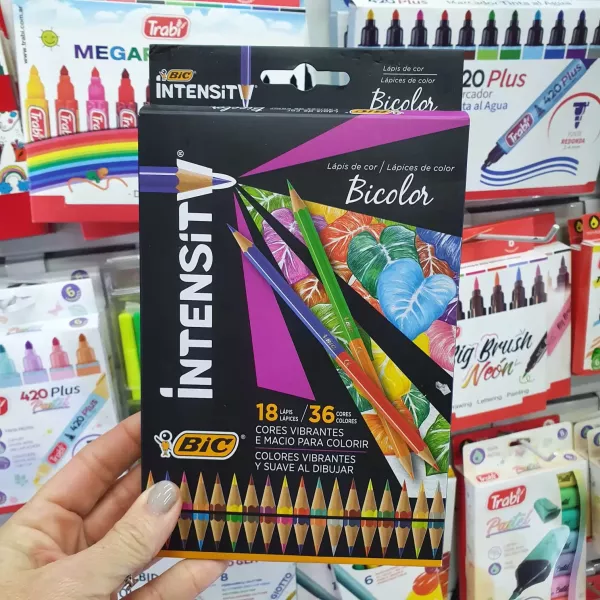 Lápices de colores Bic intensity x18