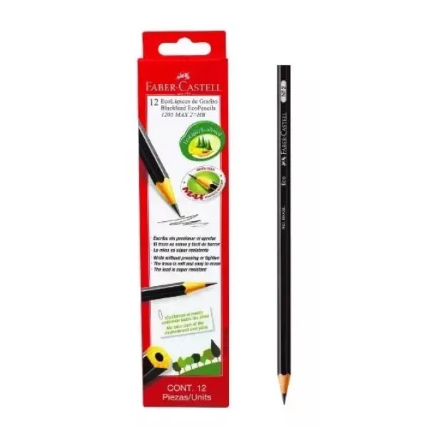 Caja lápices negros Faber Castell x12