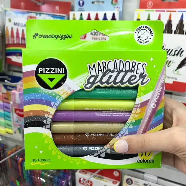 Marcadores Glitter Pizzini x10