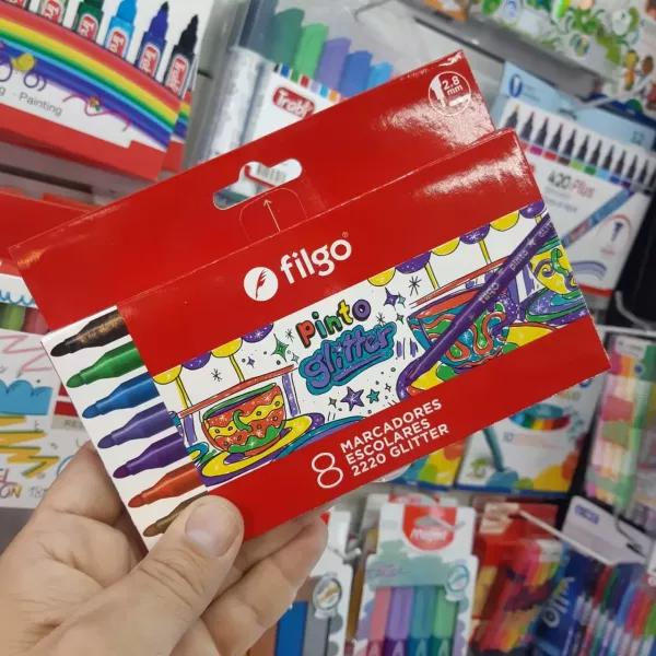 Marcadores Filgo Pinto Glitter x8 Clásico